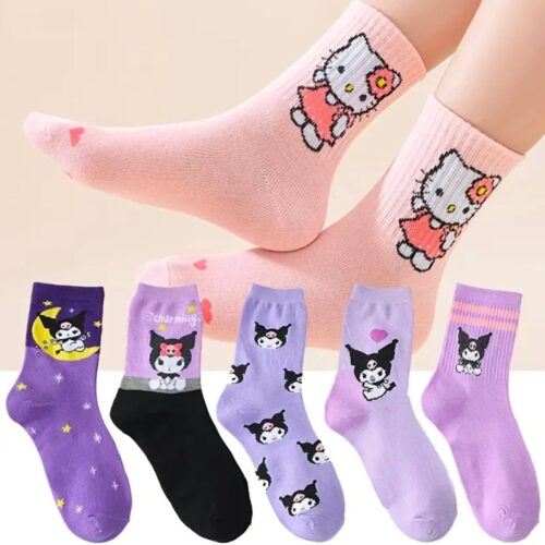 7d5b2dfc-3424-4236-8c11-2e44c98cb977.jpg Шкарпетки жіночі/дитячі "Kuromi" середні