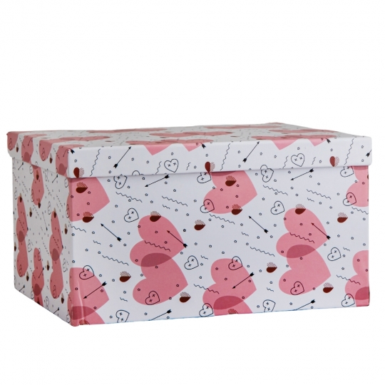 Коробка подарункова "Серденька" (30*25*17 см)