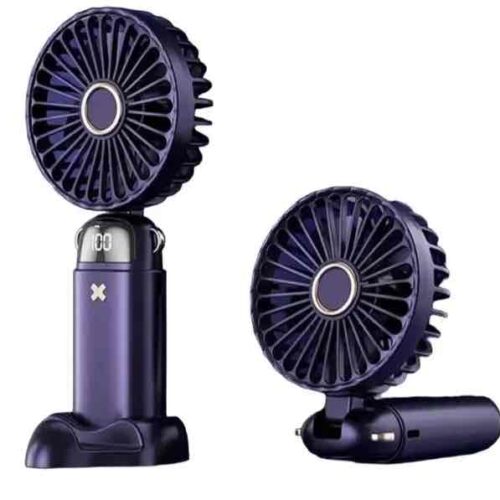 Вентилятор ручний (складається ручка) N15 з підставкою 5 режимів акумуляторний