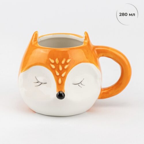 Чашка керамічна 3D фігурна "Мрійлива лисичка" 280 мл