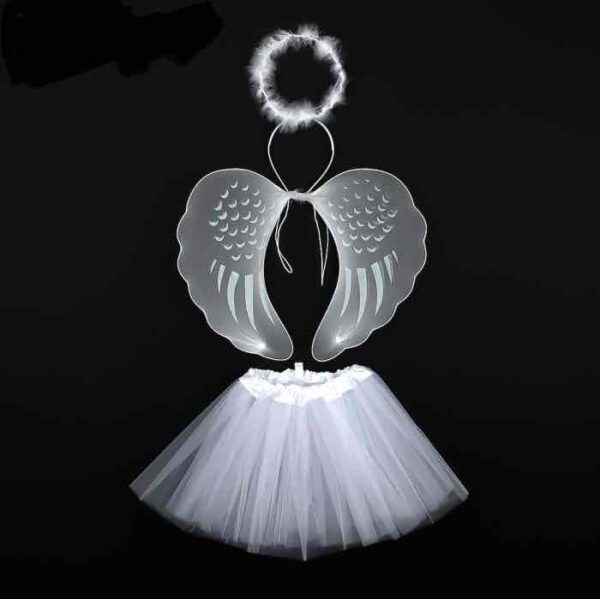 Костюм карнавальний дитячий "Ангел" крила/спідниця/німб