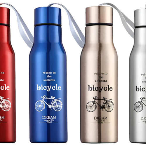 Термос-пляшка "Bicycle" Benson 600 мл нерж. сталь мікс кольорів