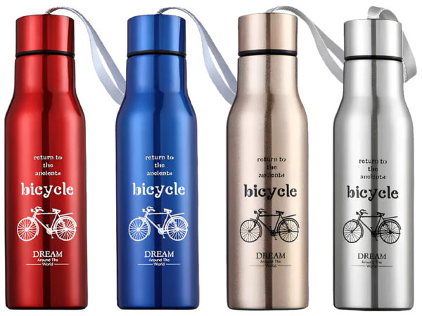 Термос-пляшка "Bicycle" Benson 600 мл нерж. сталь мікс кольорів