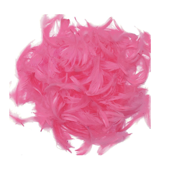 Наповнювач для подарунків пір'я 10 г рожеве