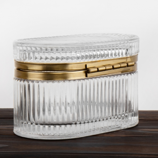 Шкатулка скляна "Золоті скарби" 13,5 см