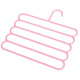 Вішалка для штанів/ шарфів багатофункціональна, не ковзка, 5 отворів, коричневий/білий/рожевий