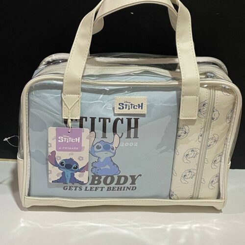 Набір косметичок 3 в 1 "Stitch/Стітч" Primark  прозоро-блакитна