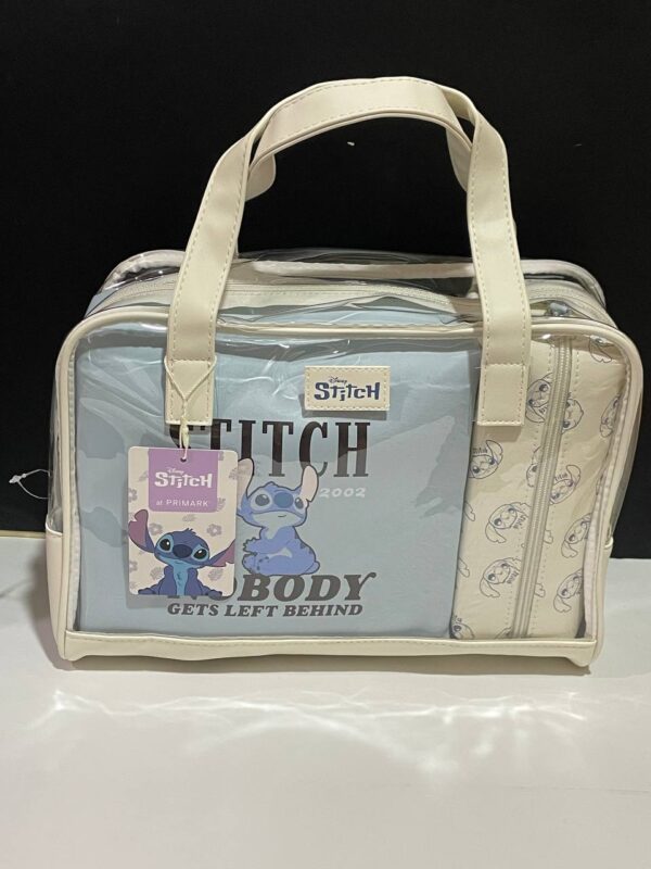 Набір косметичок 3 в 1 "Stitch/Стітч" Primark  прозоро-блакитна