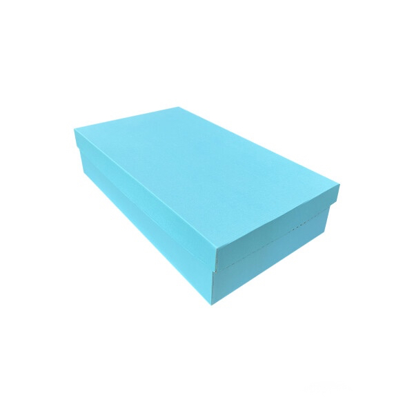 Коробка подарункова 49,5*28*11,5 см мікрогофра преміум блакитна