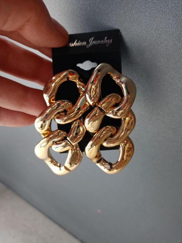 Сережки "Ланцюг" масивні золотий (8030)