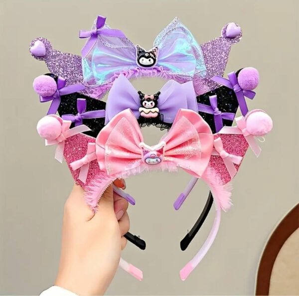 Обруч дитячий для волосся "Kuromi/ Куромі" мікс кольорів