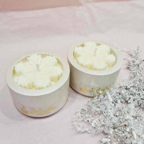 Свічка ароматична Solodka "Сніжинка" в кашпо 100 г