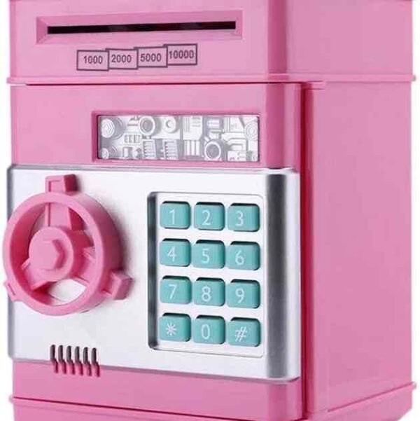 Скарбничка-сейф «Number bank” з кодовим замком рожевий