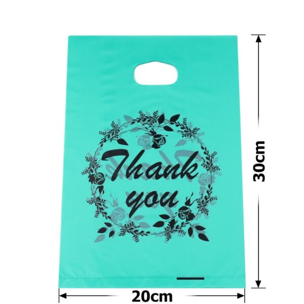 Пакет подарунковий ПВХ (20*30) "Thank you" зелений