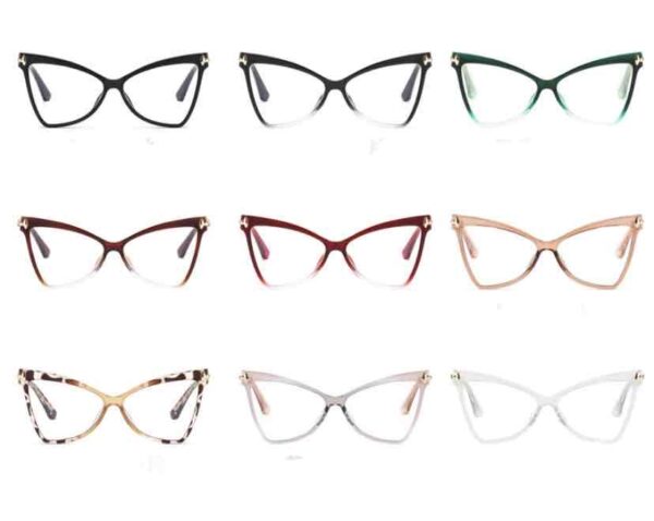 Окуляри антиблікові жіночі прозорі "метелик" (6359)