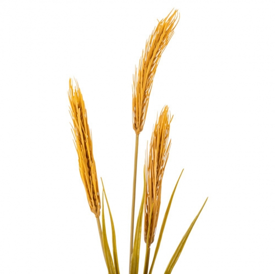 Штучна гілка пшениці 3 колоски 81 см беж