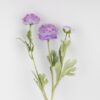 Штучна гілка ранункулюс 3 бутони 50 см фіолетовий