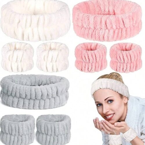 8adc52d2-81d4-4d8f-a7b8-6d704d8d1244-1.jpg Набір для вмивання пов'язка косметична з манжетами мікс кольорів