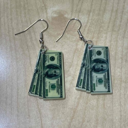 Сережки в стилі DIY "Долари"