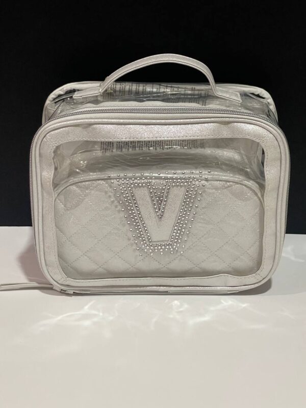 Набір косметичок Primark "Буква" прозора/срібна глітер 3 в 1