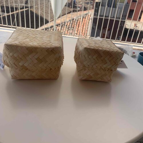 Органайзер-бокс для дрібниць з бамбукової соломи Tiger великий/малий