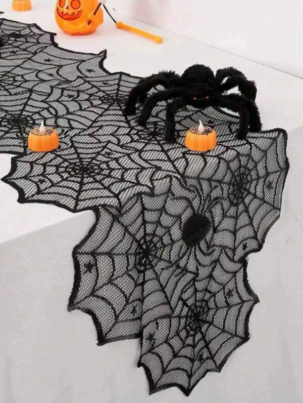 Скатертина-раннер на Хелловін мереживна 45*180 см