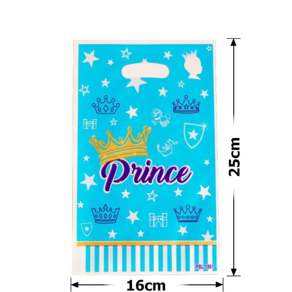 Пакет подарунковий ПВХ (16*25) 10 шт "Prince" блакитний