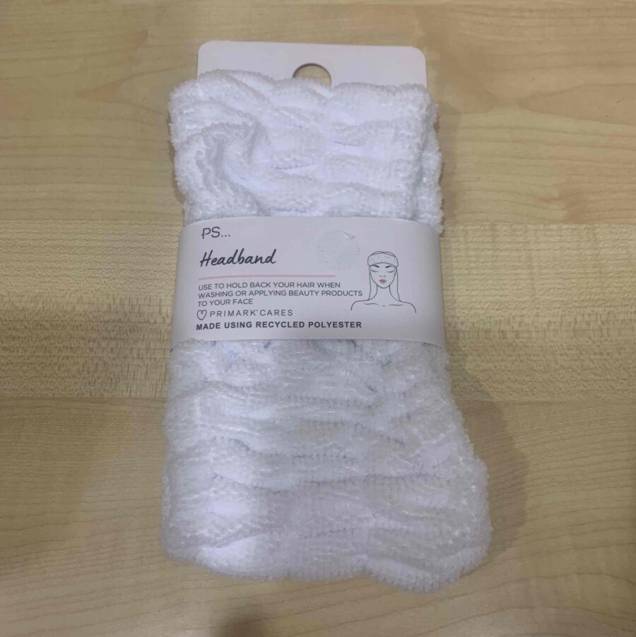 Пов'язка косметична на голову Primark Headband стретч поліестер біла