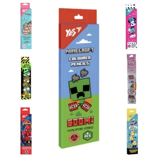 Олівці кольорові Yes "Супергерої" 6 шт