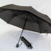 Парасоля чоловіча компактна півавтомат Feeling Rain 92 см 8 спиць/антивітер чорна