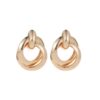 Сережки геометричні кільця золоті (10663)