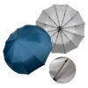 Парасоля компактна автомат Toprain 12*2 спиць/ 103 см антивітер однотонна/ срібна всередині