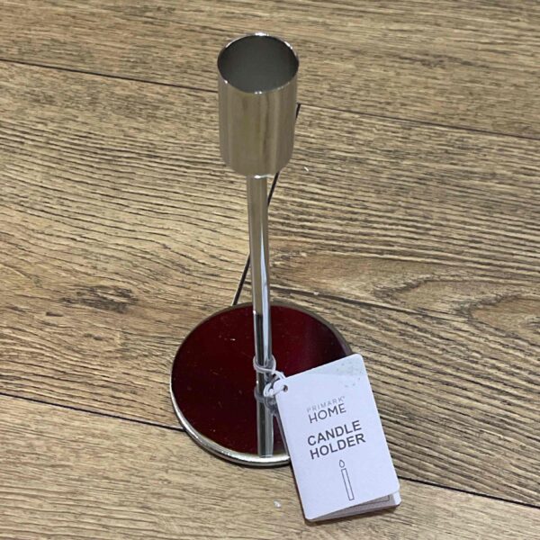 Підсвічник металевий на ніжці Primark срібло