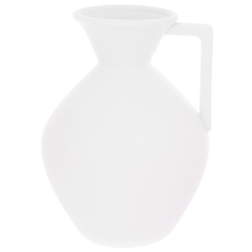 Ваза керамічна "Глечик Romana" 16*22 см біла матова