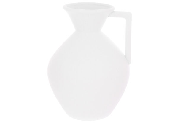 Ваза керамічна "Глечик Romana" 16*22 см біла матова