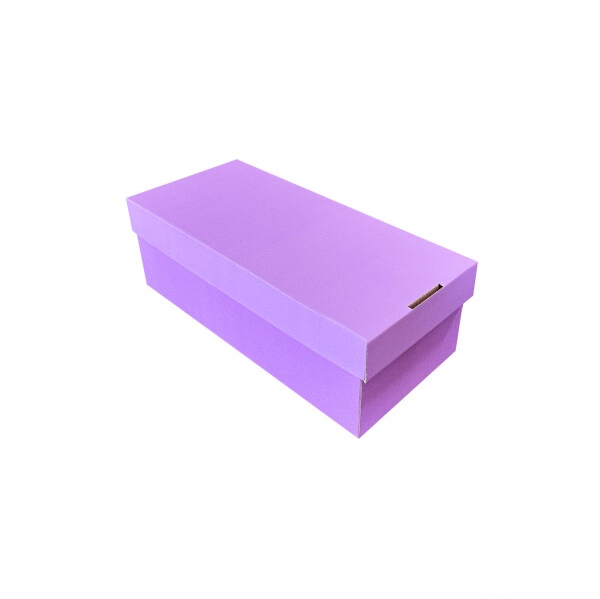 Коробка подарункова 33*15*11 см мікрогофра бузкова