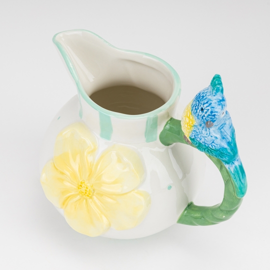 Ваза керамічна "Спів блакитного папуги" 21 см