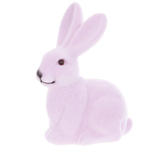 Фігурка "Кролик" 7*9,5 см з флоковим напиленням лавандовий