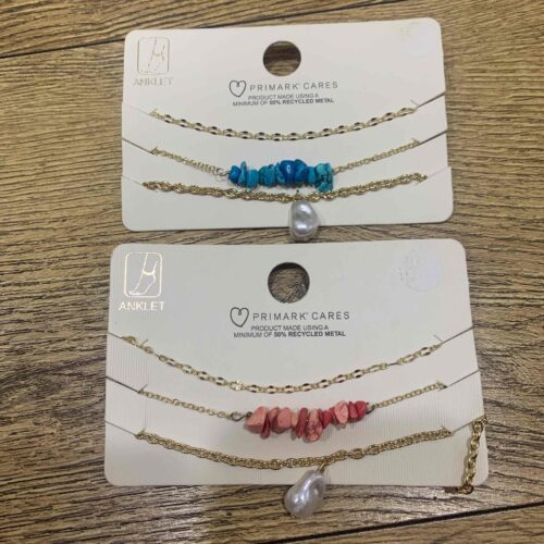 94895ffc-0170-40b7-a604-7cc6b8a3b718.jpg Прикраса на ногу Primark з камінцями/перлина 3 шт