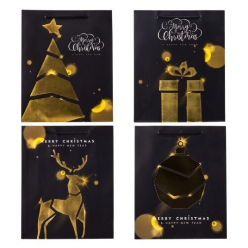 Пакет подарунковий "M" (32*26*12) Новорічний