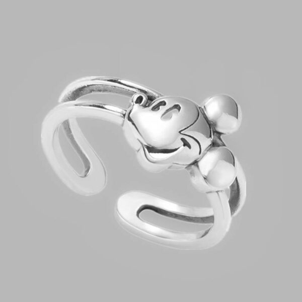 Каблучка жіноча "Mickey/ Міккі Маус" срібна (10505)