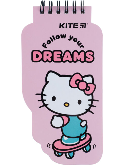 Блокнот А5+ Kite "Hello Kitty" фігурний на спіралі 50 арк