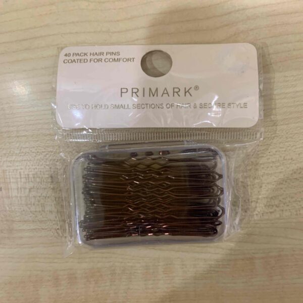 Шпилька для волосся/ Гранадлі коричневі Primark 40 шт