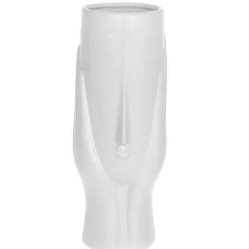 Ваза керамічна "Обличчя" біла 30 см