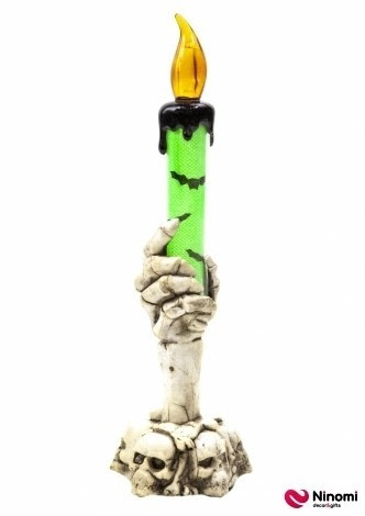 Підсвічник на Хелловін з черепами та LED підсвіткою