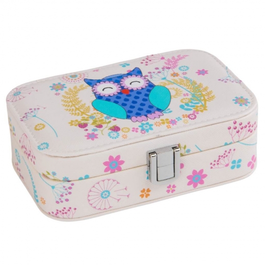 Скринька для прикрас з екошкіри "Совушки" 10*15*5 см