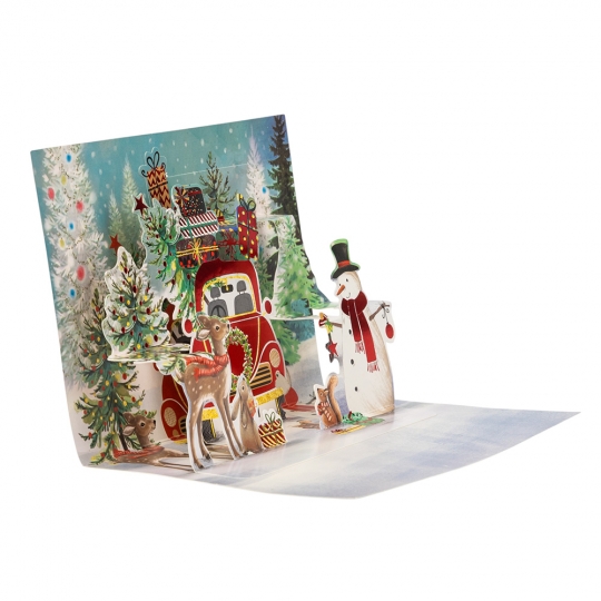 Листівка Новорічна об'ємна "Різдвяні традиції" 10*15 см з конвертом