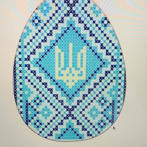 Заготовка "Великдень Крашанка Тризуб на вишиванці" Тризуб на вишиванці" МДФ 7 см