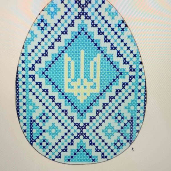 Заготовка "Великдень Крашанка Тризуб на вишиванці" Тризуб на вишиванці" МДФ 7 см