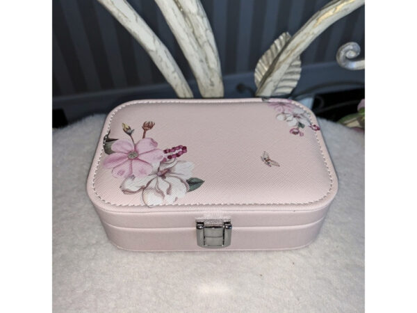 Скринька для прикрас з екошкіри "Магнолії" прямокутна (15*10*5 см)